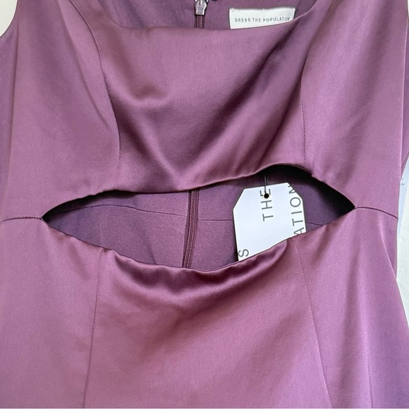 Dress the Population Satin Purple Midi Dress 
Size M - Picture 8 of 10